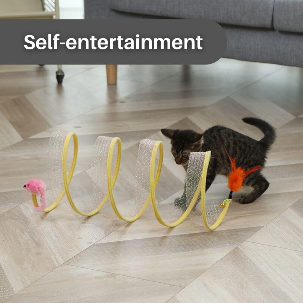 UNPREE™ Self-play Cat Hunting Spiral Tunnel Toy