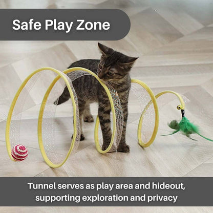 UNPREE™ Self-play Cat Hunting Spiral Tunnel Toy