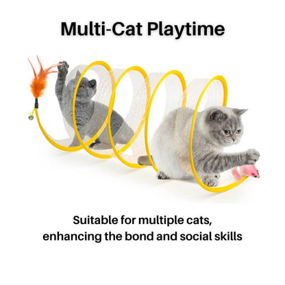 UNPREE™ Self-play Cat Hunting Spiral Tunnel Toy