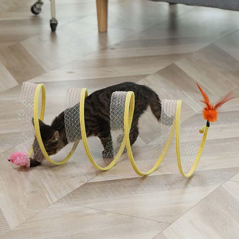 UNPREE™ Self-play Cat Hunting Spiral Tunnel Toy