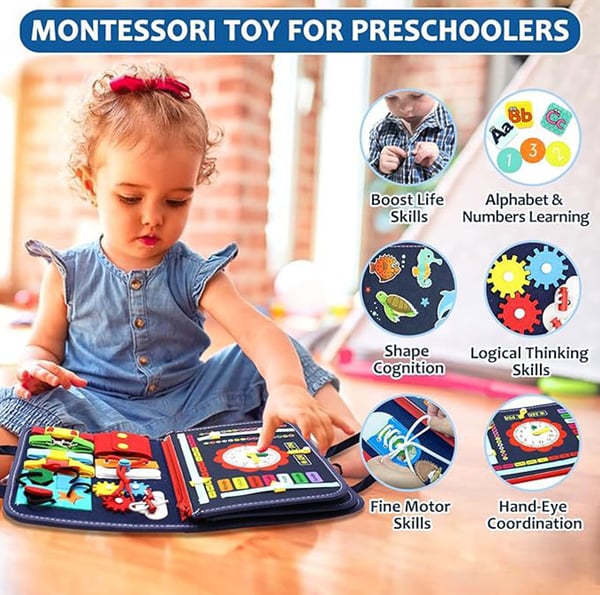 ⛄Early Christmas Sale 70% OFF 🎄 Montessori Smart Busy Board 🔥 Transform Playtime Into Learning Time