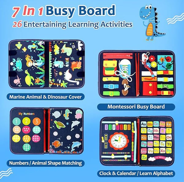 ⛄Early Christmas Sale 70% OFF 🎄 Montessori Smart Busy Board 🔥 Transform Playtime Into Learning Time