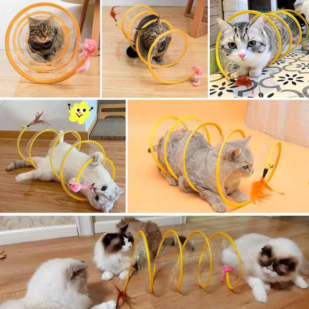 UNPREE™ Self-play Cat Hunting Spiral Tunnel Toy