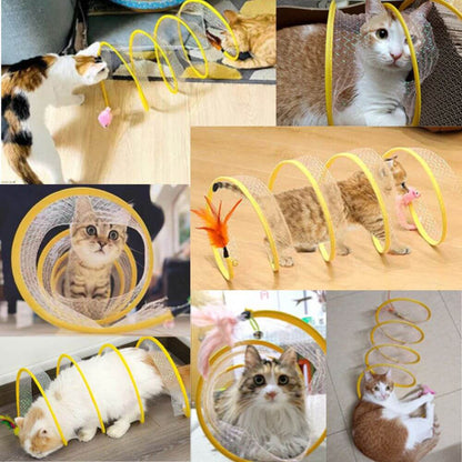 UNPREE™ Self-play Cat Hunting Spiral Tunnel Toy