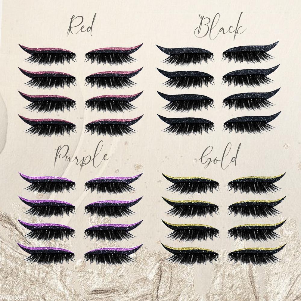 Reusable Glitter Eyeliner Eyelash Stickers